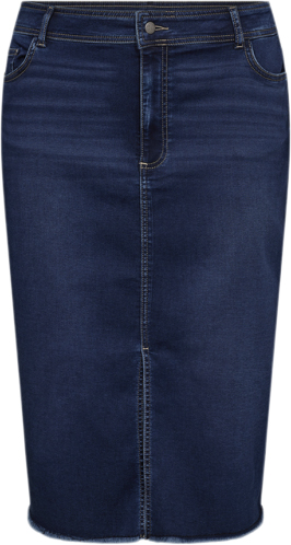 Curvy Wasummer 6 Nederdel Mørk Denim